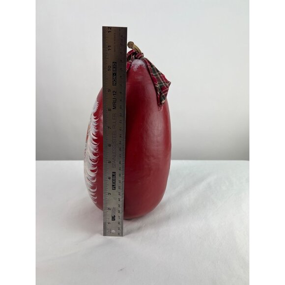 Hand-Painted Santa Claus Red Gourd Christmas Decoration 10-Inch - Picture 2 of 5